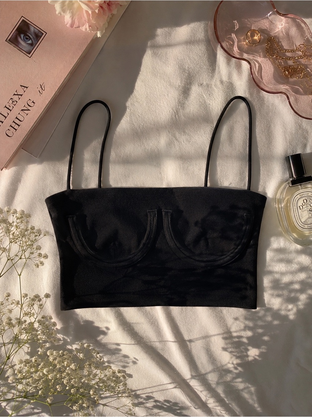 Iamkoko.la Black Underwire Cup Cami Crop Top